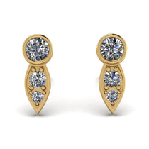 Bezel Diamond Earrings In Pear Shaped - Aniya No. 1 image 1