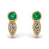 Bezel Emerald Earrings In Pear Shaped - Aniya No. 4 image 1