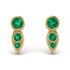 Bezel Emerald Earrings In Pear Shaped - Aniya No. 19 image 1