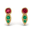Bezel Ruby Earrings In Pear Shaped - Aniya No. 25 image 1