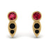 Bezel Ruby Earrings In Pear Shaped - Aniya No. 40 image 1