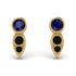 Bezel Sapphire Earrings In Pear Shaped - Aniya No. 43 image 1