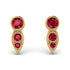 Bezel Ruby Earrings In Pear Shaped - Aniya No. 55