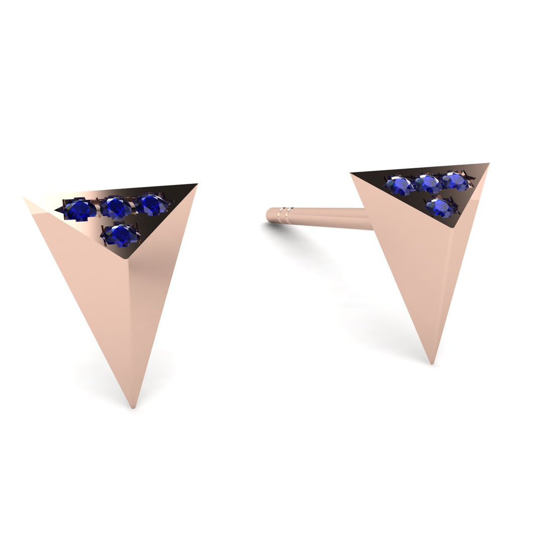 Triangle Sapphire Earrings - Livia No. 14