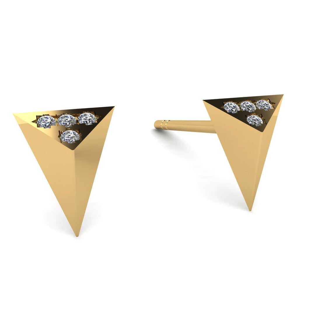 Triangle Diamond Earrings - Livia No. 1
