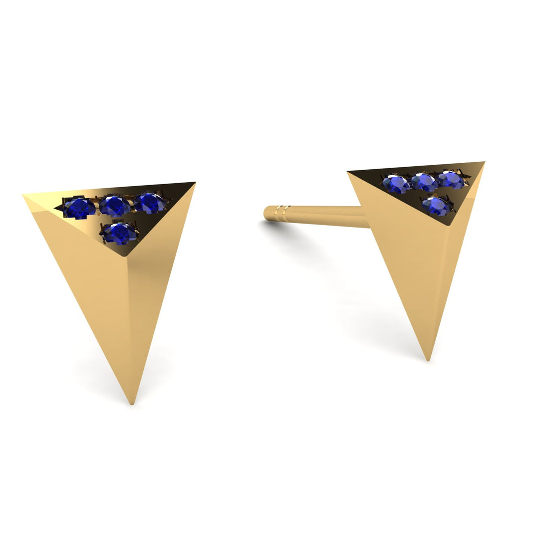 Triangle Sapphire Earrings - Livia No. 13