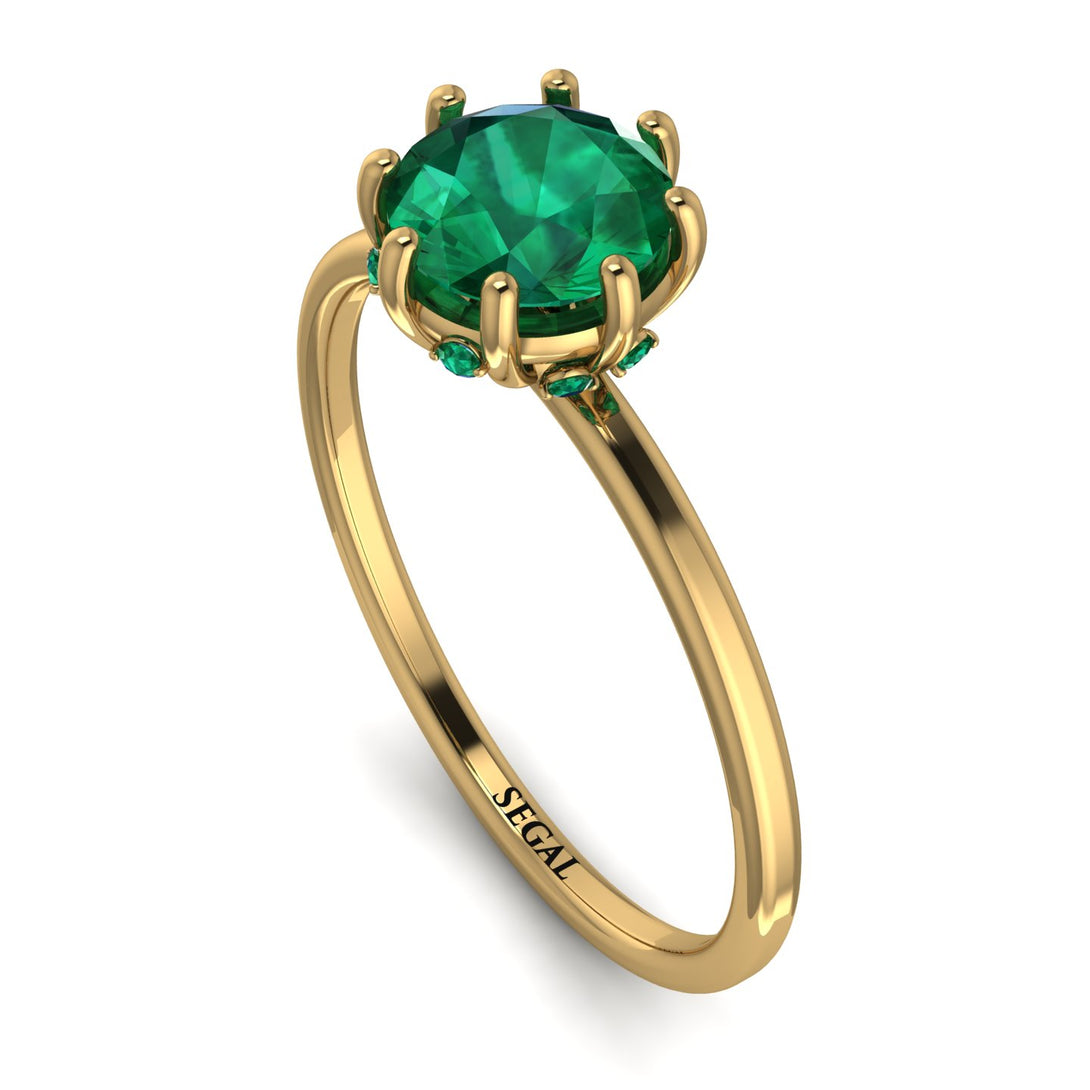Classic Emerald Ring With Hidden Stones - Elliana No. 4