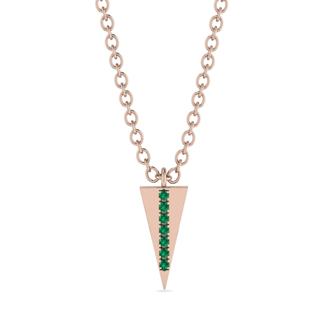 Triangle Emerald Necklace - Brynn No. 5