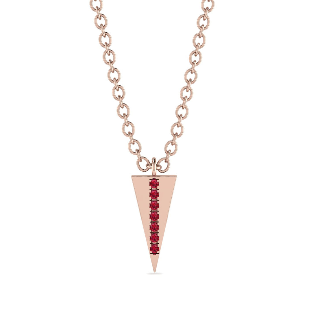 Triangle Ruby Necklace - Brynn No. 11