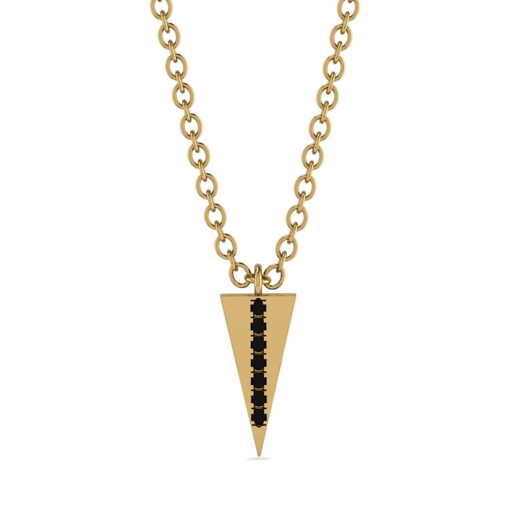Triangle Black Diamond Necklace - Brynn No. 7