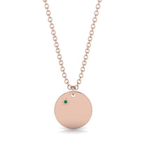 Emerald Gold Round Necklace - Ariella No. 5 image 1