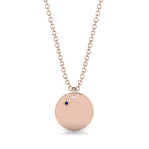 Sapphire Gold Round Necklace - Ariella No. 14 image 1