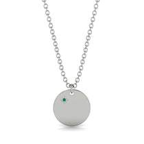 Emerald Gold Round Necklace - Ariella No. 6 image 1