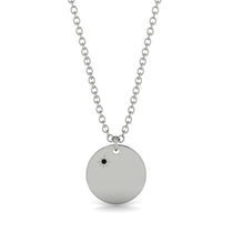 Black Diamond Gold Round Necklace - Ariella No. 9 image 1