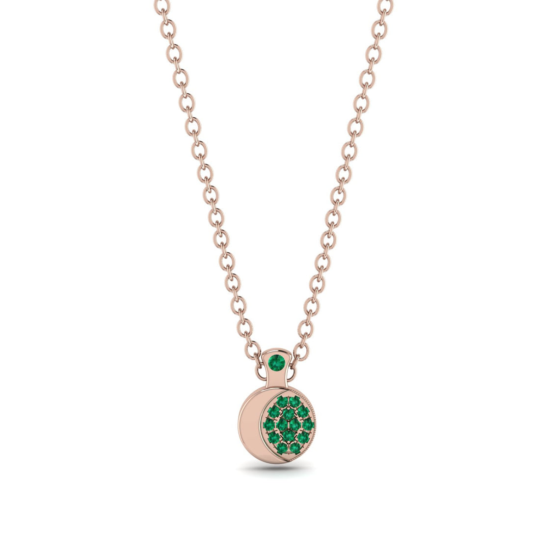 Half Moon Emerald Necklace - Mariana No. 5