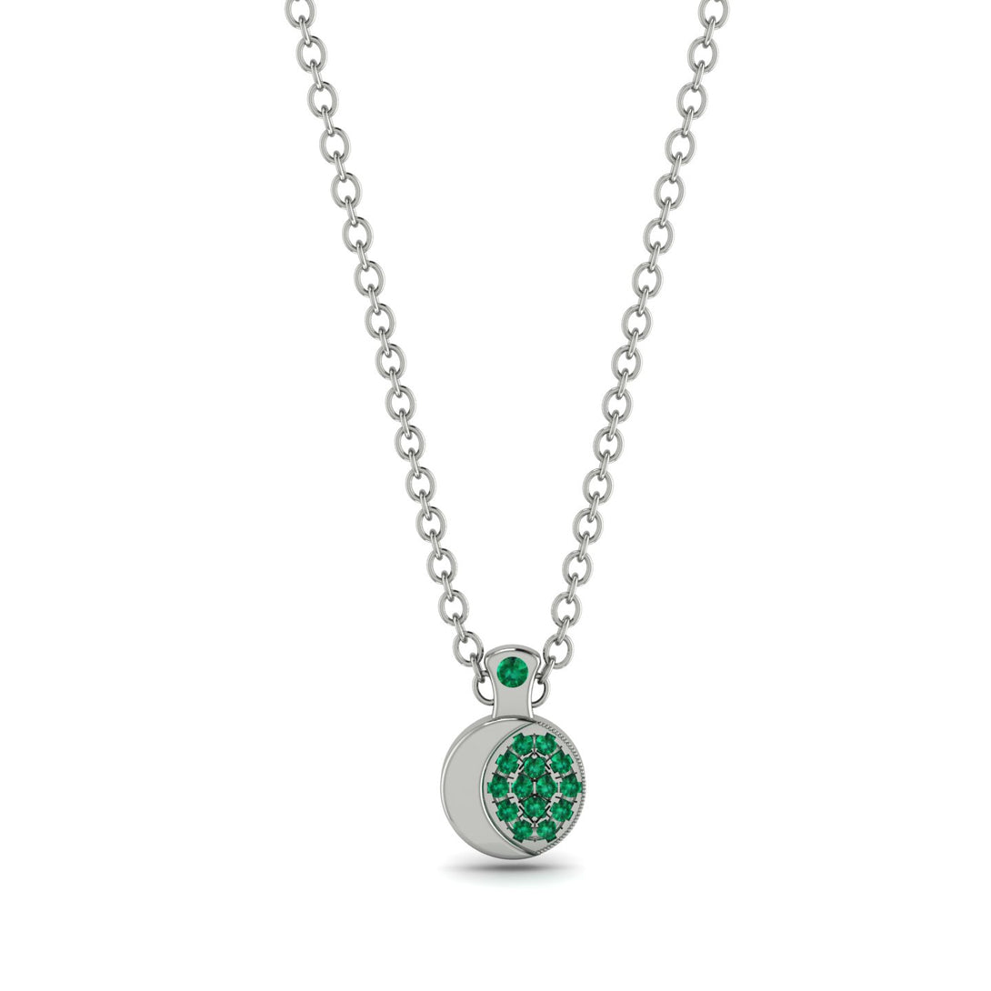 Half Moon Emerald Necklace - Mariana No. 6
