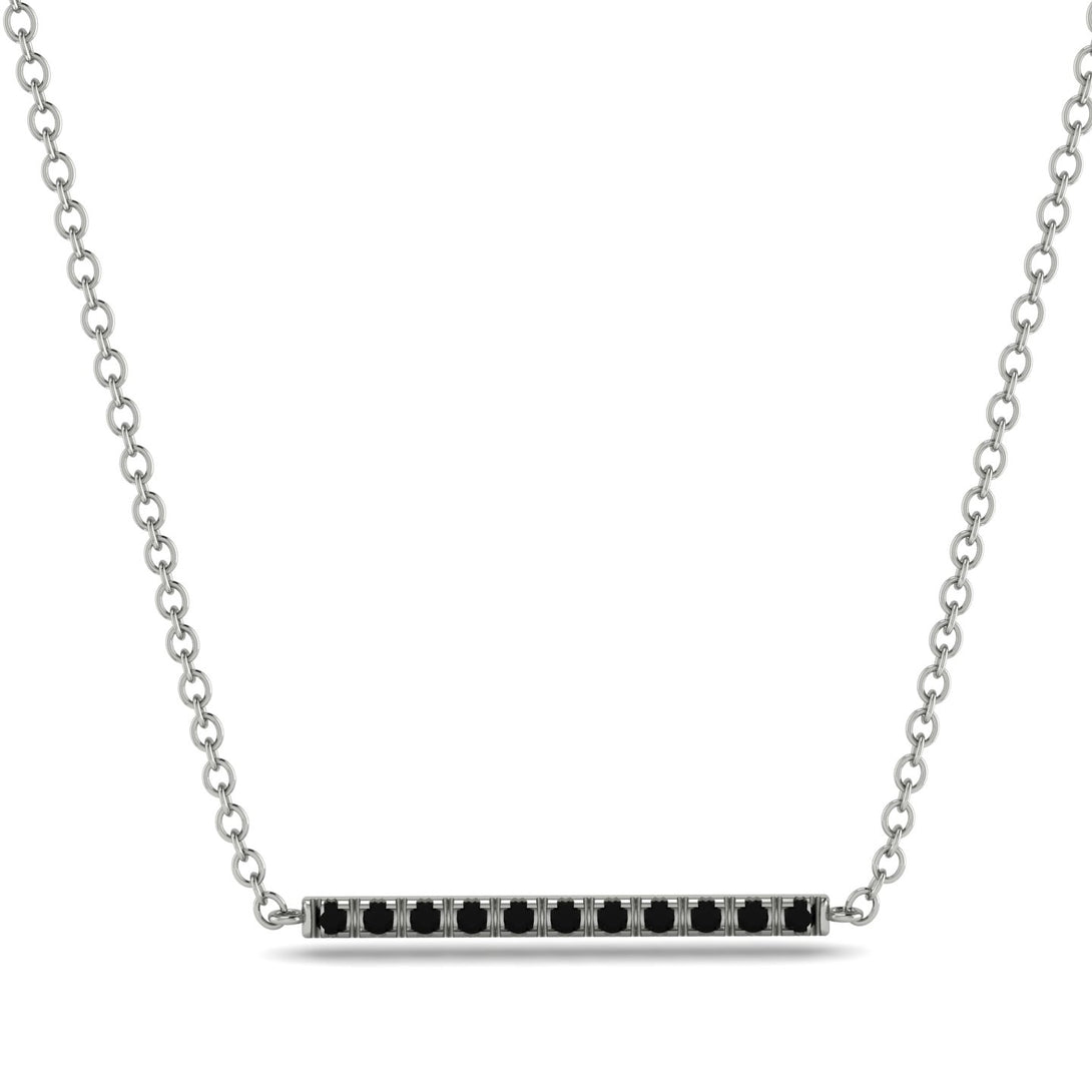 Short Line Black Diamond Necklace - Elsie No. 9