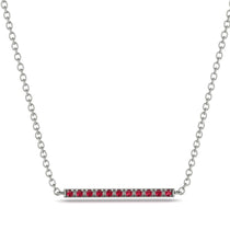 Short Line Ruby Necklace - Elsie No. 12 image 1