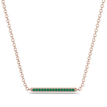 Channel Micro Pave Emerald Necklace - Nyla No. 5 image 1