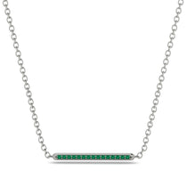 Channel Micro Pave Emerald Necklace - Nyla No. 6 image 1