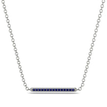 Channel Micro Pave Sapphire Necklace - Nyla No. 15 image 1