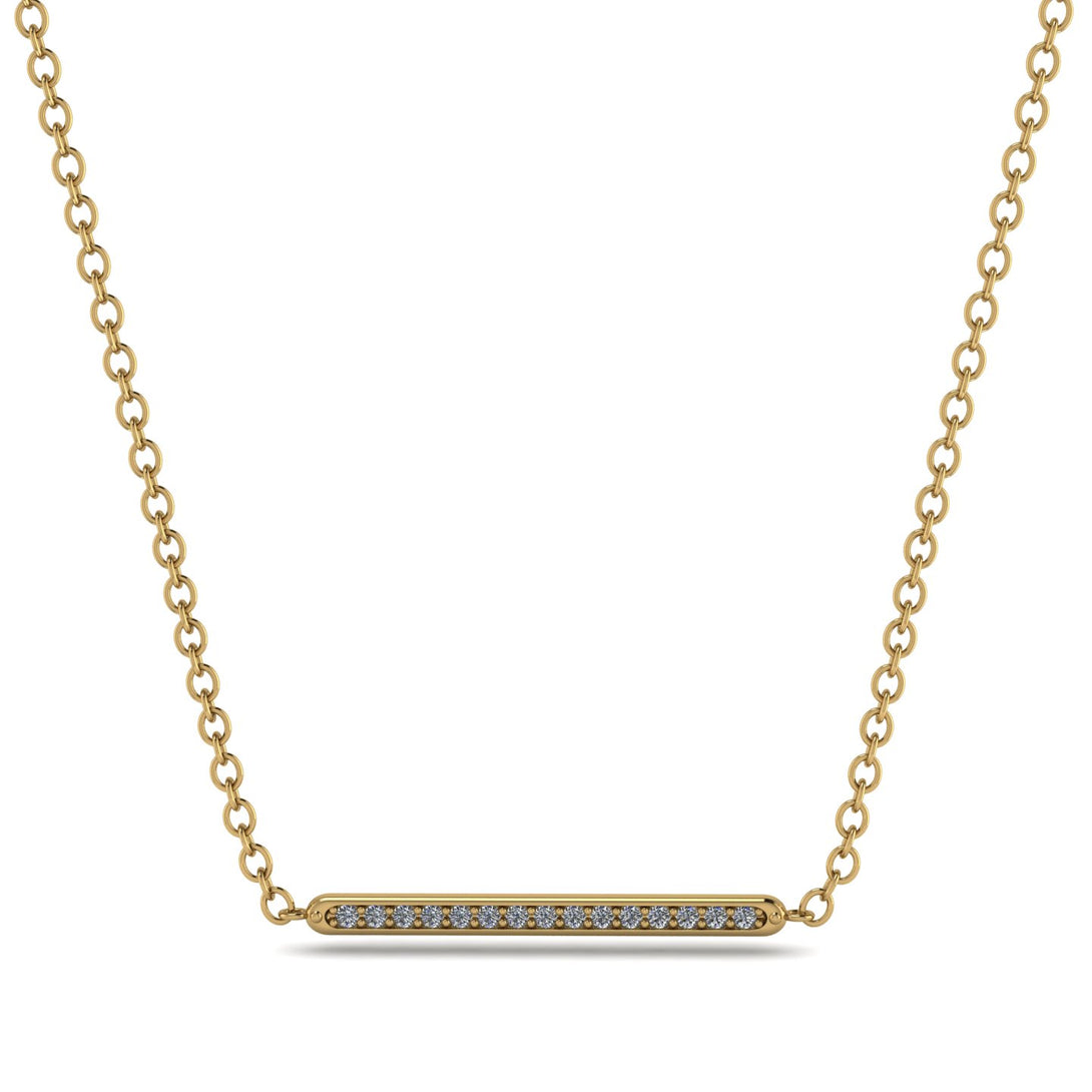 Channel Micro Pave Diamond Necklace - Nyla No. 1