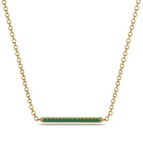 Channel Micro Pave Emerald Necklace - Nyla No. 4 image 1
