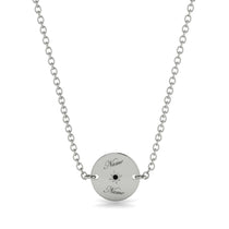 Personalised Round Black Diamond Necklace - Lena No. 9 image 1