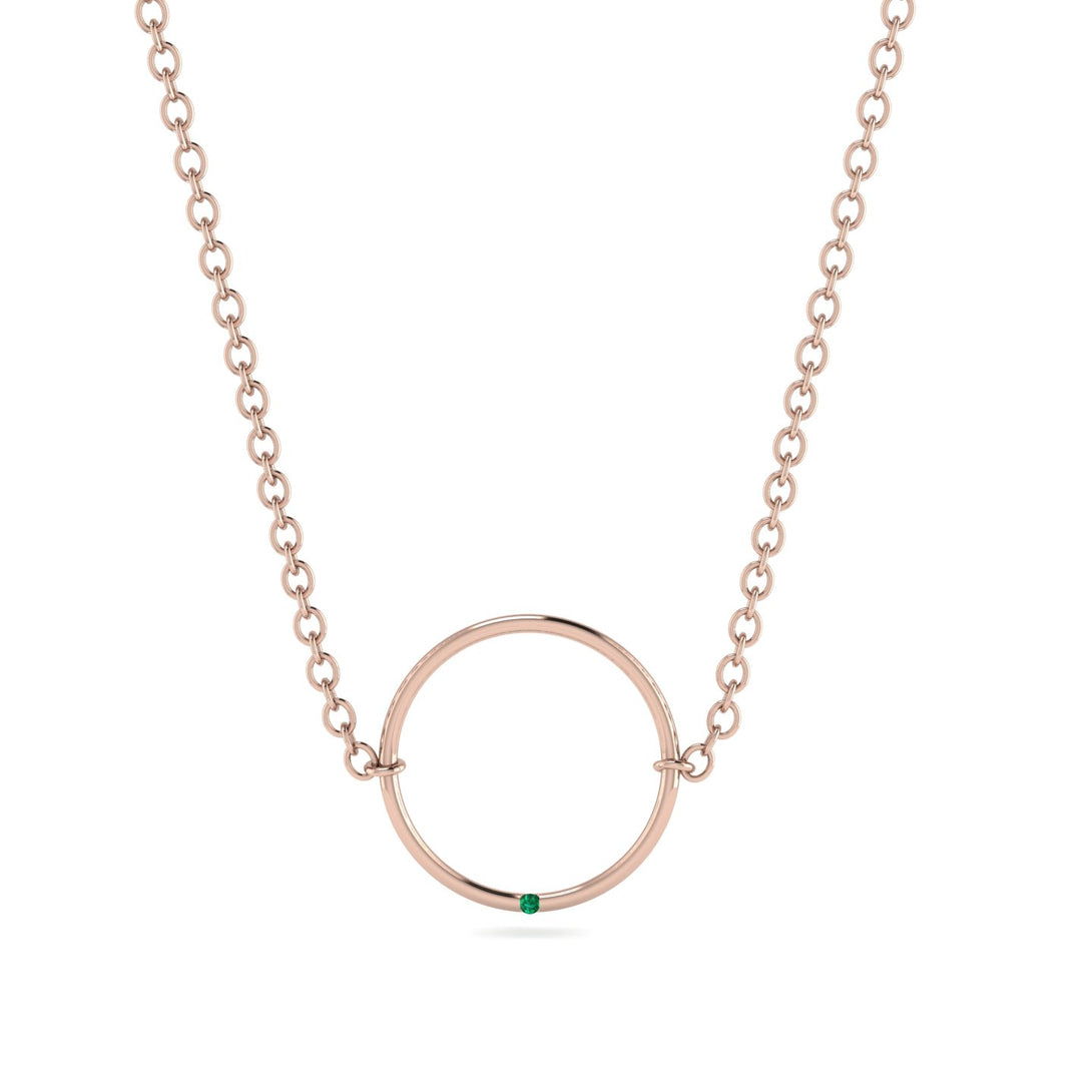 Geometric Emerald Pendant Golden Diamond - Emberly No. 5