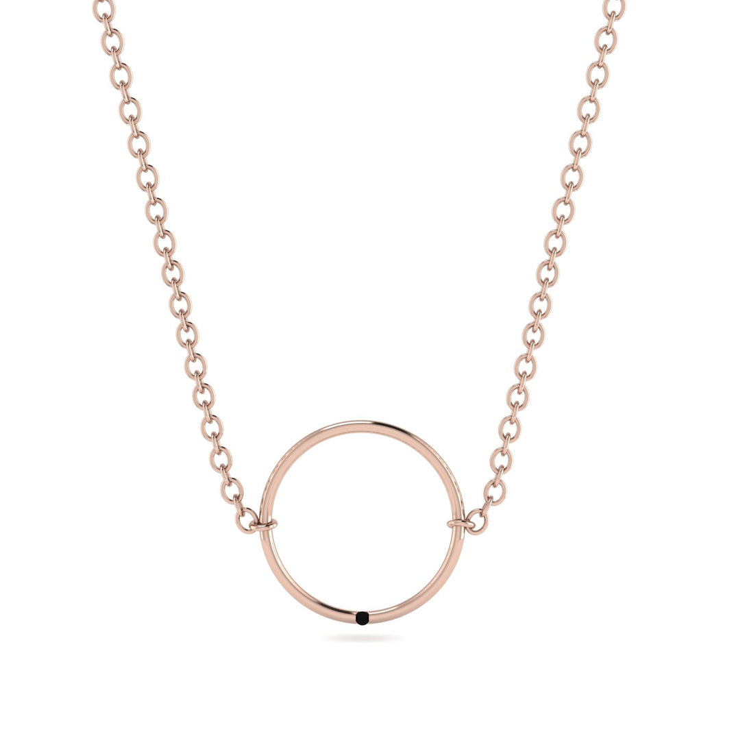 Geometric Black Diamond Pendant Golden Diamond - Emberly No. 8