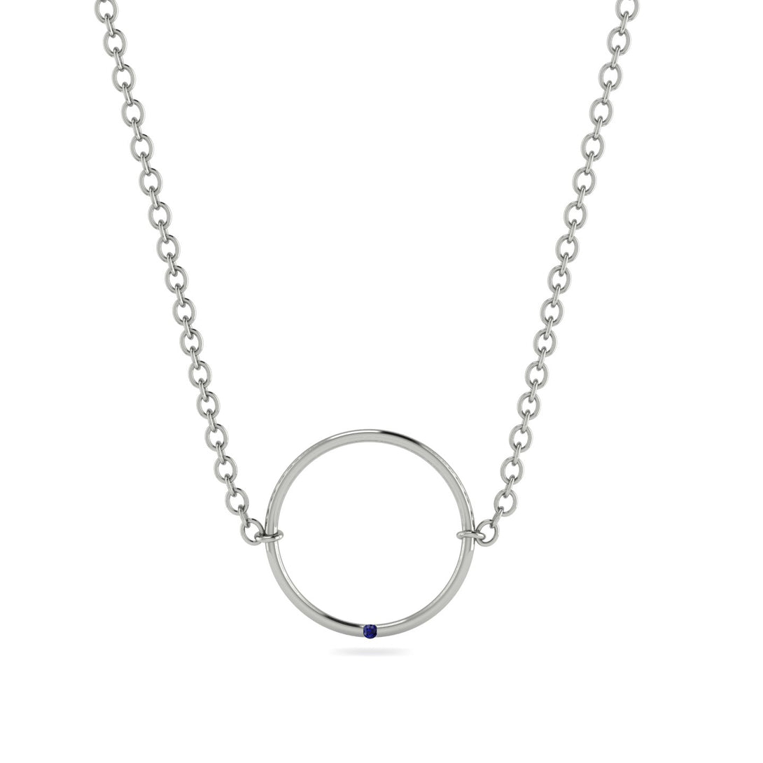 Geometric Sapphire Pendant Golden Diamond - Emberly No. 15