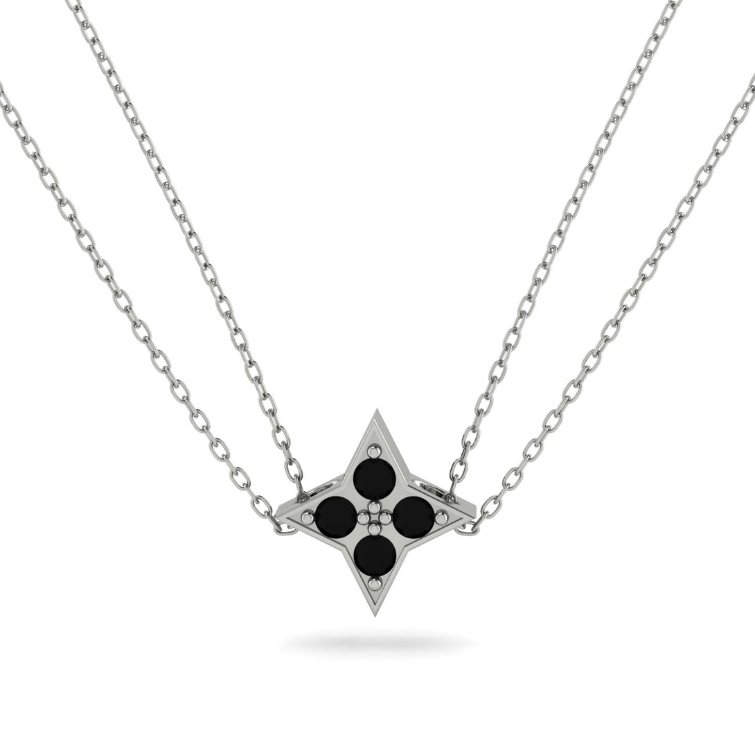 Star Black Diamond Necklace - Greta No. 9