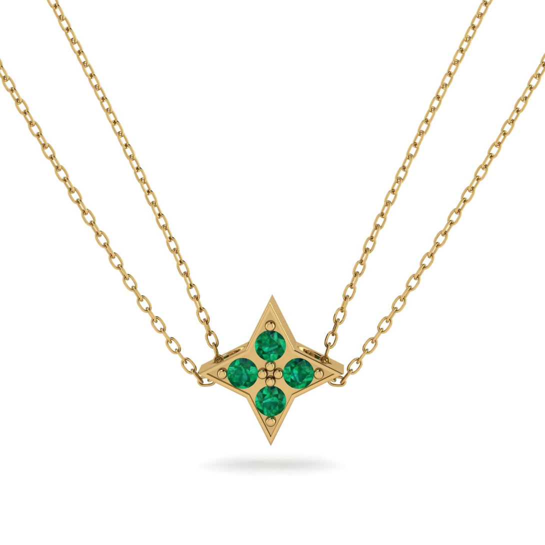Star Emerald Necklace - Greta No. 4