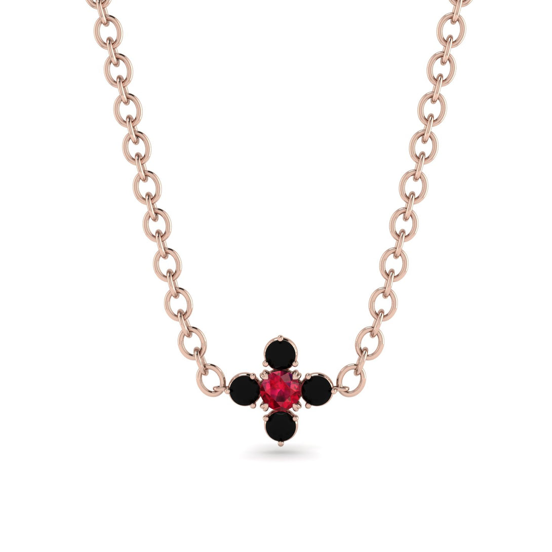 Compass Ruby Necklace - Maren No. 41