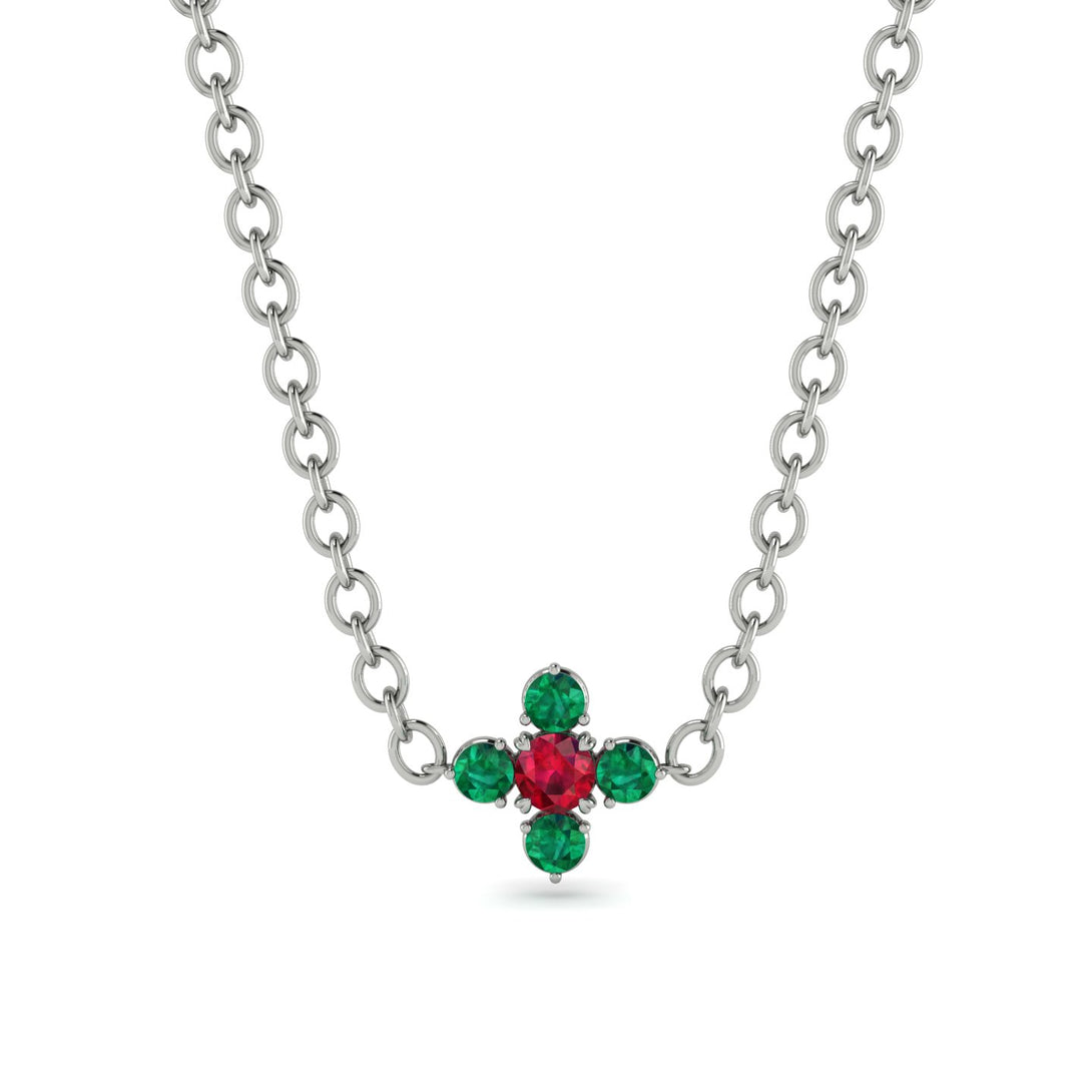 Compass Ruby Necklace - Maren No. 27