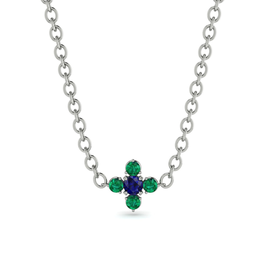 Compass Sapphire Necklace - Maren No. 30