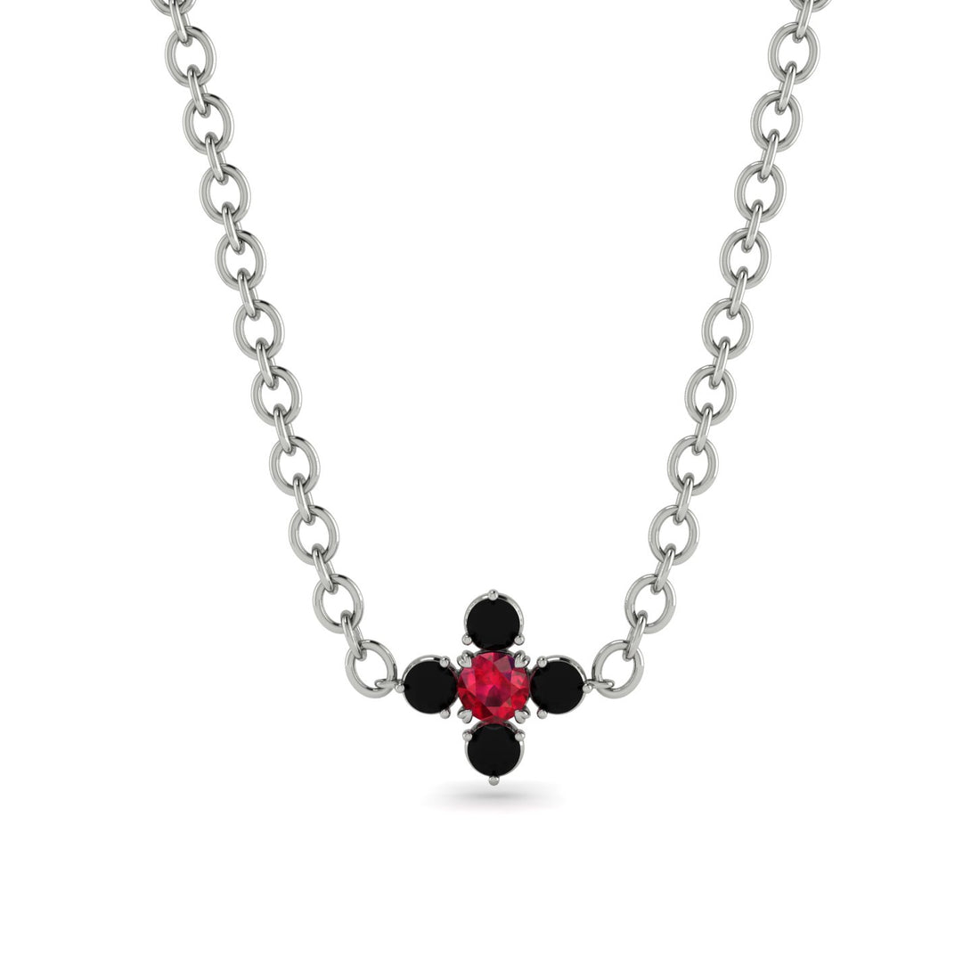Compass Ruby Necklace - Maren No. 42