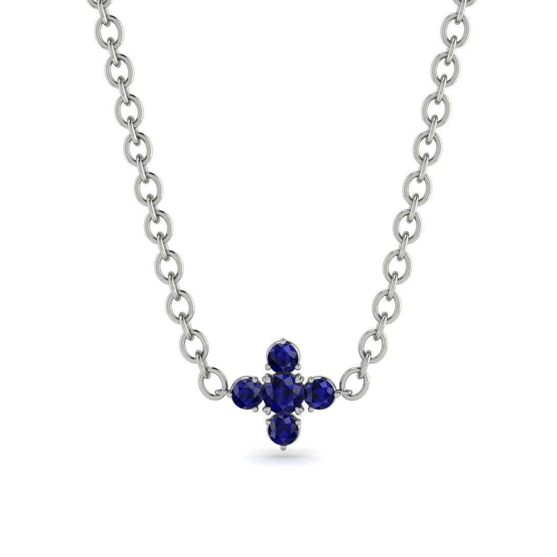 Compass Sapphire Necklace - Maren No. 75