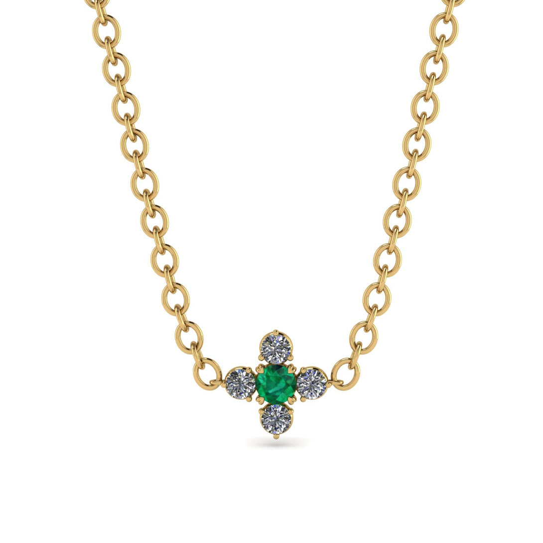 Compass Emerald Necklace - Maren No. 4