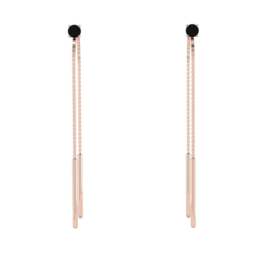 Hanging Black Diamond Earrings - Alaia No. 8