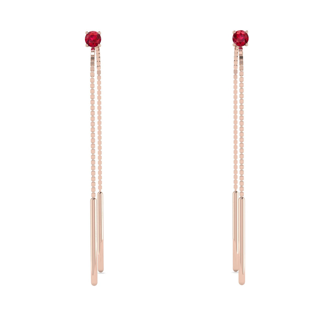 Hanging Ruby Earrings - Alaia No. 11