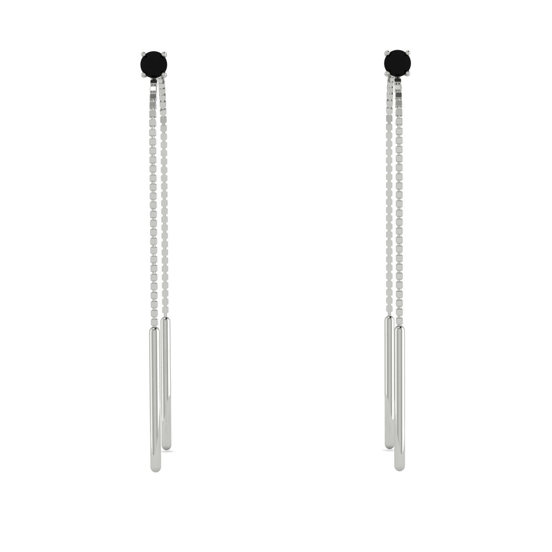 Hanging Black Diamond Earrings - Alaia No. 9