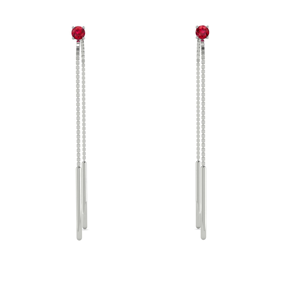 Hanging Ruby Earrings - Alaia No. 12