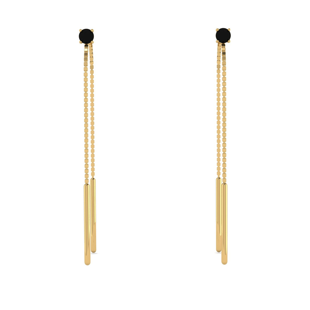 Hanging Black Diamond Earrings - Alaia No. 7