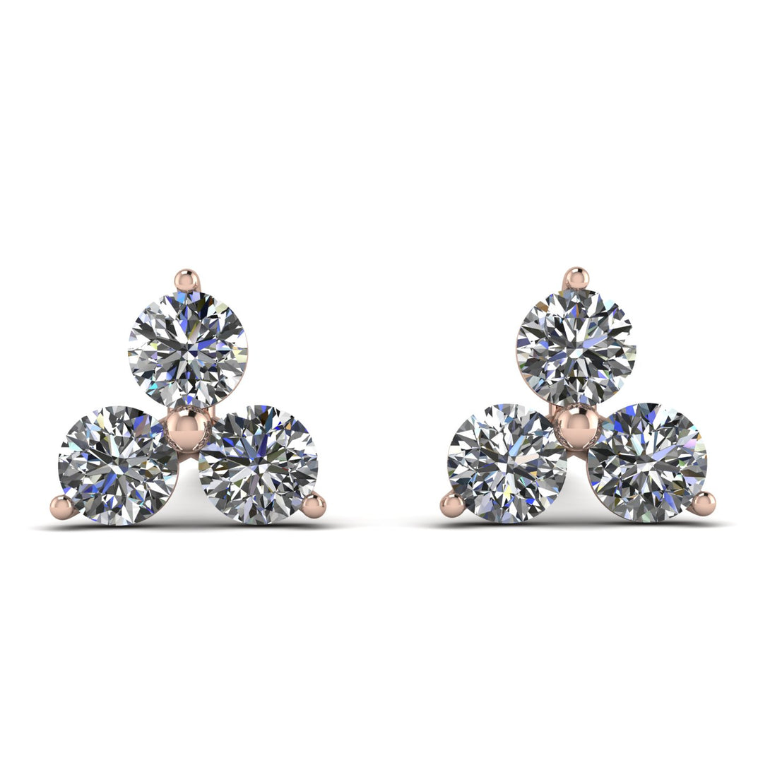 Minimalist Diamond Stud Earrings - Jillian No. 2
