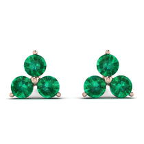 Minimalist Emerald Stud Earrings - Jillian No. 5 image 1