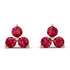 Minimalist Ruby Stud Earrings - Jillian No. 11