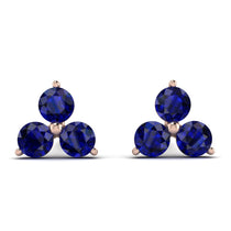 Minimalist Sapphire Stud Earrings - Jillian No. 14 image 1