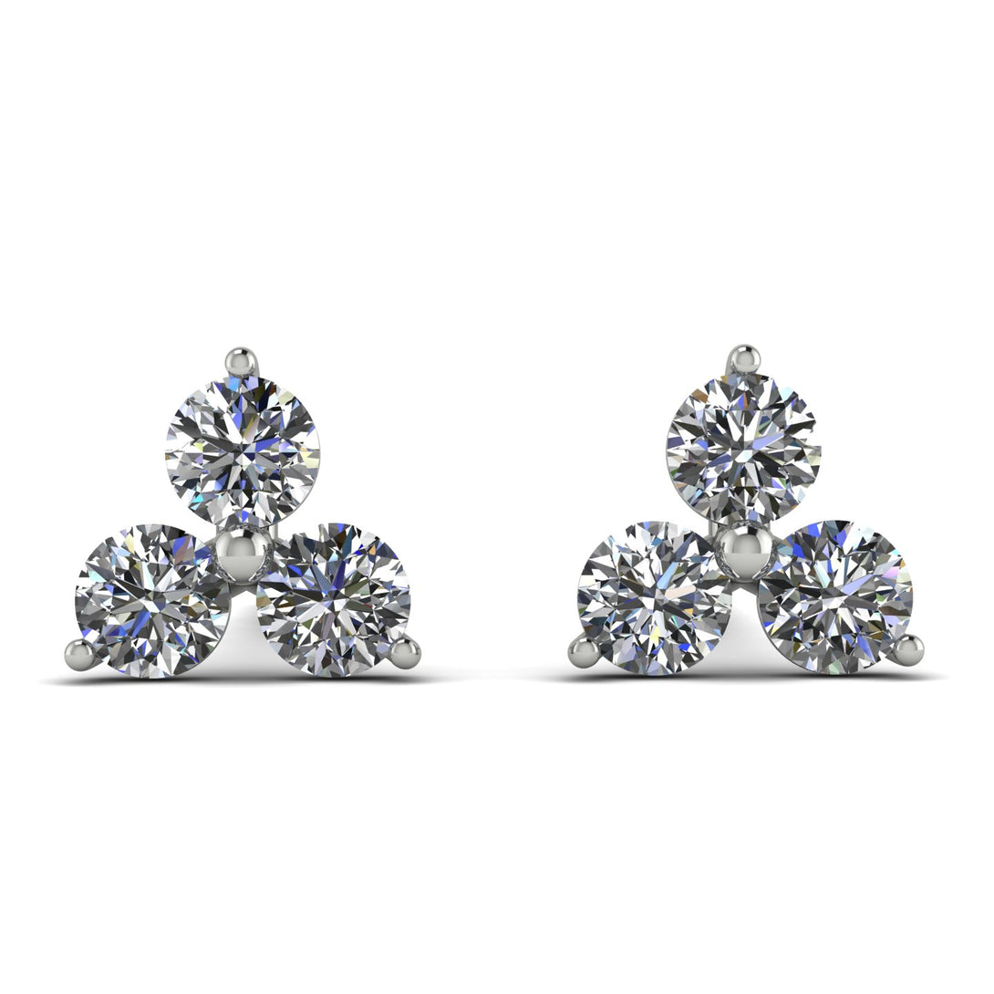 Minimalist Diamond Stud Earrings - Jillian No. 3