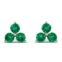 Minimalist Emerald Stud Earrings - Jillian No. 6 image 1